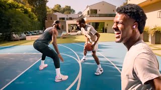 LeBron James vs Bronny James 1v1 🔥 Nike commercial [upl. by Kroll]