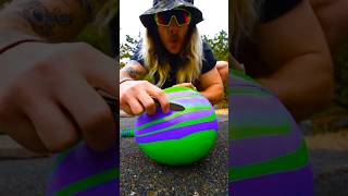 What’s the color inside bottle satisfying satisfyingvideo iceball ballon breaking [upl. by Troy]