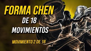 Rutina Chen Taichi 18  Paso 2 El asistente guerrero del Buda golpea el mortero [upl. by Leandra340]