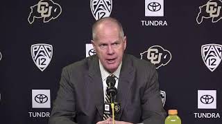 Colorado Mens Basketball Postgame Press Conference [upl. by Killarney]