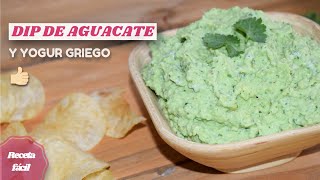 🥑 Dip cremoso de aguacate y yogur griego 🥑 SALSA DE AGUACATE FÁCIL Y SALUDABLE [upl. by Aarika]