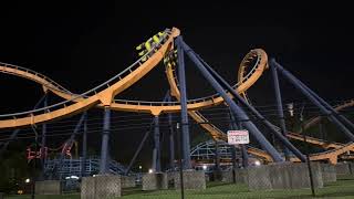 Dominator  Kings Dominion OffRide Night Footage [upl. by Ydnar465]