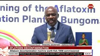 Aflatoxin decontamination machine worth Ksh190M commissioned in Kenya [upl. by Namlak]