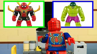 LEGO Spiderman Experimental Hulk Lego City Random Room Change Clothes [upl. by Ainnos]