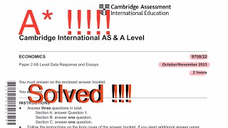 As level economics past paper solved 970822ON23 section A [upl. by Cottrell]