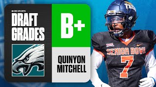 2024 NFL Draft Grades Eagles select Quinyon Mitchell No 22 Overall  CBS Sports [upl. by Vlada410]