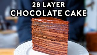 28 Layer Chocolate Cake  Anything With Alvin [upl. by Han]