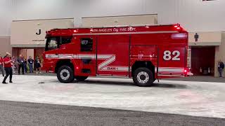 Rosenbauer RTX Electric Fire Truck FDIC 2022 [upl. by Artenehs]