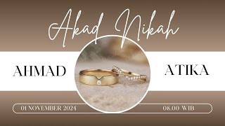 🛑LIVE Aqad Nikah Ahmad amp Atika [upl. by Seavey]