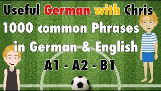 Learn 1000 common German phrases for Daily Use  German A1  A2  B1 [upl. by Lienaj]