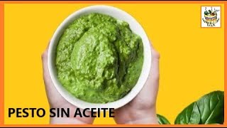 PESTO DE ALBAHACA Y ESPINACA SIN ACEITE [upl. by Iah815]