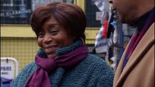 Eastenders Pastor Clayton and yolande want to help Jean with jade’s charity auction scene [upl. by Ecerehs]