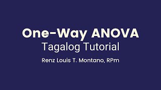 OneWay ANOVA for Beginners  TAGALOG Tutorial  How to compute ANOVA  Ftest [upl. by Philip]