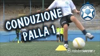 Allenamenti scuola calcio  Esordienti  04  Conduzione della palla 1 [upl. by Ennaesor]