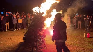 Annual Tree Burn returns to Solvang [upl. by Thordia]