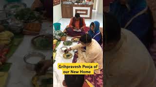 Grihpravesh Pooja Of Our New Home House warming Puja North Indian Pandit home grihpravesh [upl. by Nauqal]