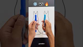 Satisfying Art Dress 👗✨  ❄️ VS 🔥 shorts art satisfying [upl. by Linoel]