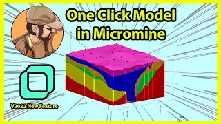 Micromine 2022 Implicit Geological Modelling Geology Model Tool [upl. by Elauqsap]