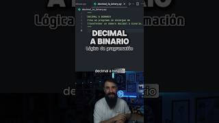 DECIMAL A BINARIO [upl. by Ruelu]