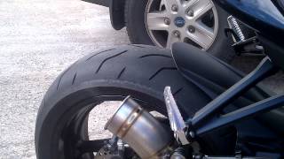 Suzuki GSXR750 L1 unbaffled Akrapovic Megaphone [upl. by Sholes]