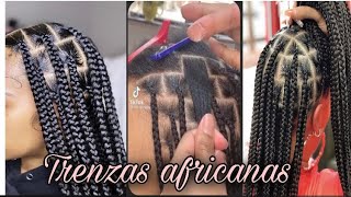 TRENZAS AFRICANAS PASÃ“ A PASOðŸ˜»soribel mueses [upl. by Ahnavas]