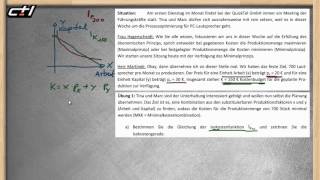 Minimalkostenkombination  Kostenminimierung ★ Isokostenfunktion  Übung 1a [upl. by Johnathon]