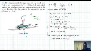 14–44 Kinetics of a Particle Work and Energy Chapter 14 Hibbeler Dynamics Benam Academy [upl. by Acalia152]