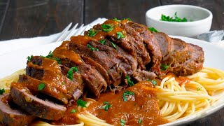 Rezept für Italienische Rindfleisch Braciole 👍😃 Einfach und Lecker Rinderrouladen [upl. by Dnomra281]