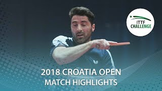 2018 Croatia Open Highlights I Gionis Panagiotis vs Benedikt Duda 12 [upl. by Eerased665]