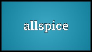 Allspice Meaning [upl. by Brogle746]