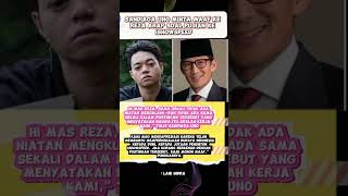 Sandiaga Uno Minta Maaf Ke Reza Arap Soal Pujian ke IShowSpeed rezaarap sandiagauno shorts artis [upl. by Ambrosius]