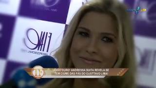 TV Fama Andressa Suita lembra passado galinha de Gusttavo Lima [upl. by Akeim]