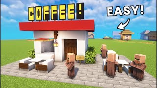 Minecraft How to Build a Coffee Shop Tutorial Easy [upl. by Bethel]