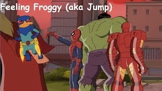 Phineas and Ferb Mission Marvel  Feelin Froggy aka Jump Lyrics [upl. by Hutner]