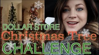 Dollar Store Tree Decorating Challenge 🎄  Garden Answer [upl. by Aromas]