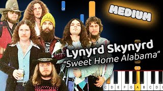 Lynyrd Skynyrd Sweet Home Alabama Piano Tutorial Medium [upl. by Owena]