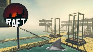 RAFT BUILDING THE BIGGEST FLOATING CITY Our Shark Attack Bait Village  Raft Game  Gameplay [upl. by Aysab]