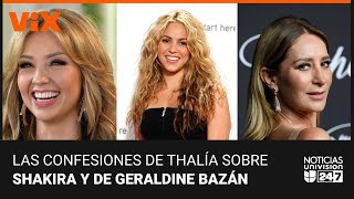 Thalía aclara su supuesta polémica con Shakira y Geraldine Bazán confiesa que está enamorada [upl. by Irodim]