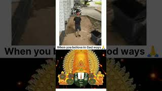 When you believe in God 🙏 omnamovenkateshaya omnamonarayana shortsvirals viralsfeeds itstrends [upl. by Nnylrac]