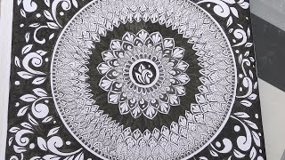 Learn To Draw Big Circle Mandala Design With Flowers Patterns [upl. by Ellah]