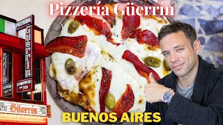 Eating at Pizzería Güerrín The BEST and Most Famous Pizza in Buenos Aires [upl. by Zosi128]