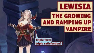 Kings Raid  Lewisia the Growing and Ramping Up Vampire Review [upl. by Grose]