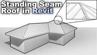 Standing Seam Roof in Revit Tutorial [upl. by Crain]