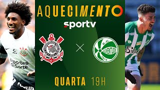 CORINTHIANS X JUVENTUDE  AQUECIMENTO AO VIVO E COM IMAGENS  COPA DO BRASIL 2024  live  sportv [upl. by Corder909]