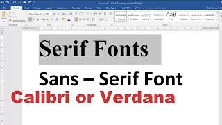 Difference betwen Serif and Sans  Serif Fonts [upl. by Anev]