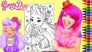 Coloring Sunny Day Blair GIANT Coloring Page Crayola Crayons  KiMMi THE CLOWN [upl. by Harve682]