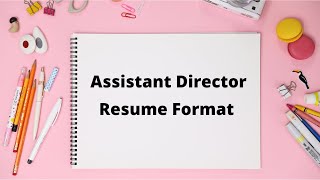 Assistant Director Resume Format  How to create Assistant Director Resume in Tamil [upl. by Mccarty]