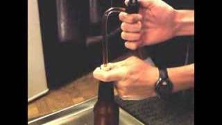 Counterpressure bottle filler in use [upl. by Aiuqet]