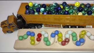 Marble Run Race ☆ HABA Slope amp Retro Makita Truck Garbage Truck Long Version 024 [upl. by Oirasec]