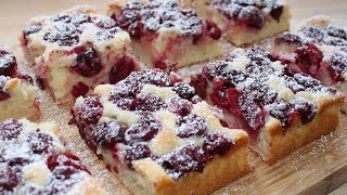 Einfaches Kuchen Rezepte mit Kirschen Blechkuchen schnell gemacht und einfach lecker [upl. by Haskell]